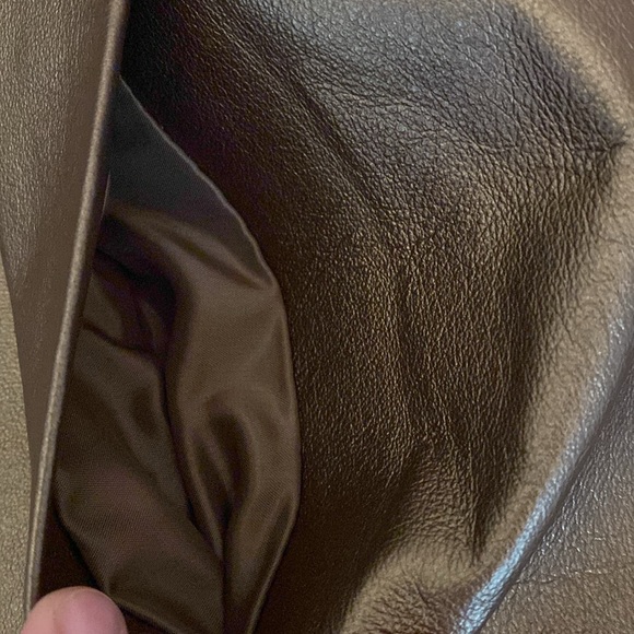 EUC Vintage Stunning Bronze Leather Trench Coat Blazer🌸Pristine Condition Sz 10 - Picture 8 of 15